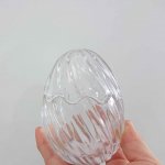 Clayre Eef skleněná dóza vajíčko 11,5 x 8,5 cm – Zboží Dáma