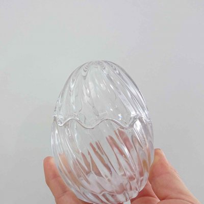 Clayre Eef skleněná dóza vajíčko 11,5 x 8,5 cm – Zboží Dáma