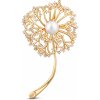 Brož JwL Luxury Pearls romantická pozlacená brož 2v1 s pravou bílou perlou JL0729