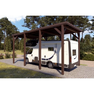 Holzbrüder Ralf na karavan hnědá/hnědá 4 x 7 m – HobbyKompas.cz