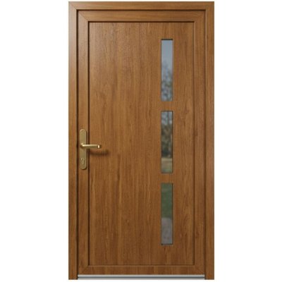 OknaDvereNaMiru.cz Vchodové dveře STYL Venus ořech 110 x 215 cm – Hledejceny.cz