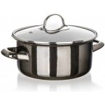 BANQUET Hrnec smaltovaný METALLIC Black 20 cm, 2 l, s poklicí – Zboží Dáma
