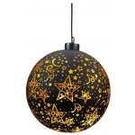 NIPEKO Dekor. koule LED 15cm černá bat.timer – Hledejceny.cz