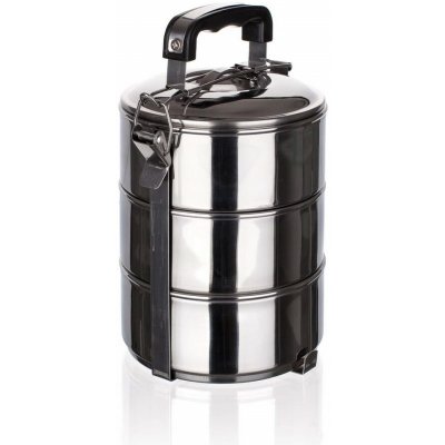 Nerezový jídlonosič Banquet 3 patra – Zboží Dáma