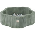 Plush Nest suchý bazén Květinová zóna prémiový manšestr zelený 95 x 30 cm + 200 míčků – Zboží Mobilmania