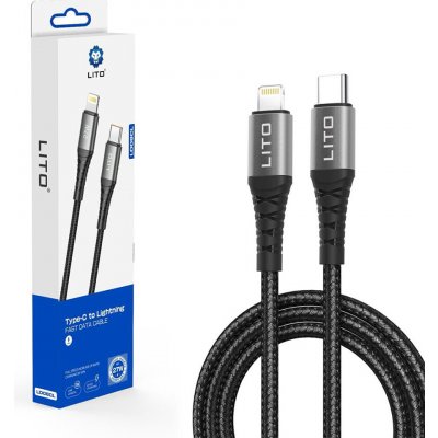 Lito LD08CL Type-C na Lightning Rychlé nabíjení 27W 1m černý
