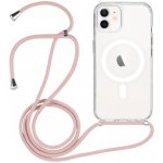 AppleKing transparentní kryt se šňůrkou a MagSafe pro iPhone 11 - růžový – Zboží Mobilmania
