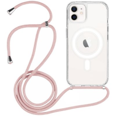 AppleKing transparentní kryt se šňůrkou a MagSafe pro iPhone 11 - růžový – Zboží Mobilmania
