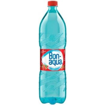 Bonaqua jahoda & rebarbora jahodová sycená pramenitá voda 1,5l