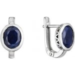 Evolution Group - Pavona Stříbrné náušnice s pravým safírem 11493.3 dark sapphire – Sleviste.cz