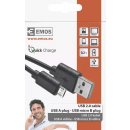 Emos SM7007BL USB 2.0 A/M - micro B/M, 0,2m, černý