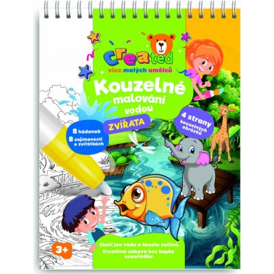 created Kouzelné malování vodou/blok s tužkou zvířátka 4 listy – Hledejceny.cz