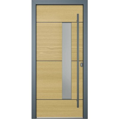 JOSEFMEETH Plastové vchodové dveře Genial 106 bílá/dub 98 × 200 cm P – Hledejceny.cz