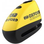 OXFORD zámek brzdového kotouče s alarmem model SCREAMER XA7, čep 7mm, barva černá/žlutá fluorescenční (starý kód: LK280) | Zboží Auto
