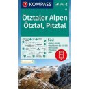 Ötztaler Alpen, Ötztal, Pitztal (Kompass - 43) - turistická mapa