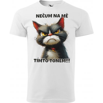 Impar tričko Nečum na mě kočka pro muže bílá – Zboží Dáma