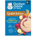 Gerber Natural Mléčná kaše pšenično ovesná malina a banán 220 g – Zboží Dáma