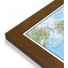 Nástěnné mapy Maps International Svět - nástěnná zeměpisná mapa 135 x 85 cm Varianta: mapa v dřevěném rámu, Provedení: Pegi tmavý ořech
