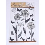 Anděl 10188 Samolepky na zeď květiny s glitry 41 x 29 cm – Zboží Dáma