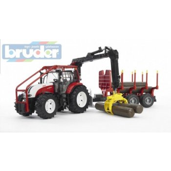 Bruder 3093 Steyr CVT 6230 Lesní traktor s přívěsem