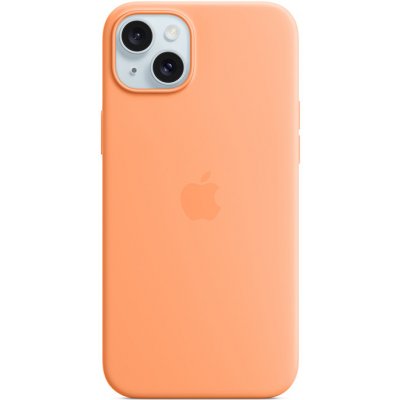 AppleMix Originální Apple iPhone 15 Plus - MagSafe - silikonový - sorbetově oranžové