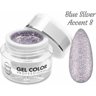 NANI UV/LED gel Glamour Twinkle Blue Silver Accent 5 ml – Hledejceny.cz