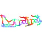 eCa Vánoční LED Sáně se soby 61 x 19 cm IP20 multicolor – Hledejceny.cz