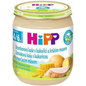 HiPP Bio Bramborové pyré s kukuřicí a krůtím masem 125 g