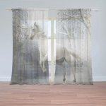 Sablio Záclony Bílý kůň: 2ks 150x250cm – Hledejceny.cz