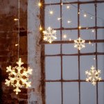 Haushalt international Světelný závěs Sněhové vločky 60 LED – Hledejceny.cz