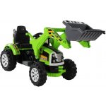 Lean Toys Dětský elektrický traktor se lžící zelený