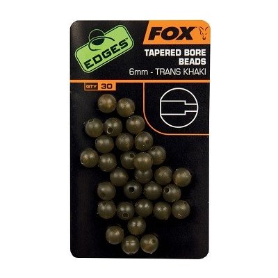Fox gumové korálky Edges Tapered Bore Beads 6mm – Hledejceny.cz