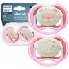 Dudlík Avent Philips šidítko ultra air 376/22 Nighttime girl BPA free 2Pack