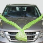 Šerpa na auto do tvaru V - světle zelená (1 set) – Zboží Dáma