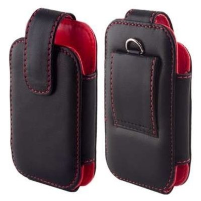 Pouzdro EGO Mobile Leather Collection Samsung i9000 černé uvnitř červené – Zboží Mobilmania