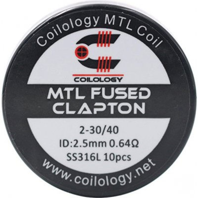 Coilology Předmotané spirálky MTL Series MTL Fused Clapton SS316L 0,64ohm 10ks – Hledejceny.cz
