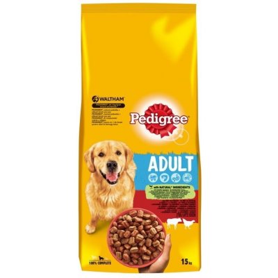 Pedigree s hovězím se zeleninou pro dospělé psy 15 kg – Hledejceny.cz