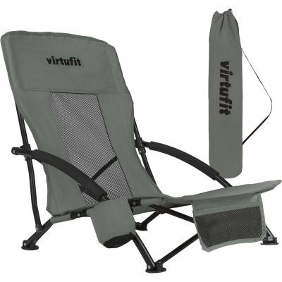 Křeslo VIRTUFIT Foldable Beach Chair Šedé – Hledejceny.cz