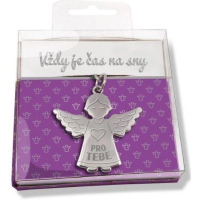 Přívěsek na klíče Nekupto Dárková Anděl Vždy je čas na sny – Zboží Dáma