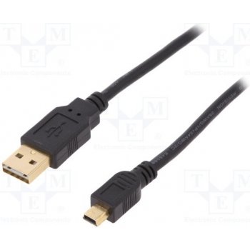 Assmann AK-300123-010-S USB 2.0 USB A M (plug)/miniUSB B (5pin) M (plug), 1m, černý