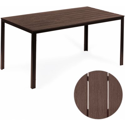 MODERNHOME SAK-156 BROWN Zahradní cateringový stůl 156 x 78 cm hnědá – Zboží Dáma