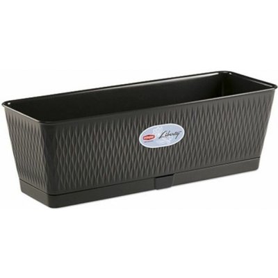 truhlík 50cm LIBERTY grafit+miska,š18,v.16cm, plast – Hledejceny.cz