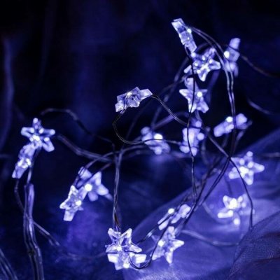 DecoLED LED světelný řetěz na baterie hvězdičky ledově bílá 20 diod 2 – Hledejceny.cz