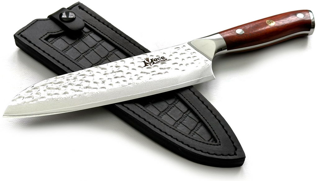 MaceMaker HAILSTORM SANTOKU SanMai Damaškový Kuchyňský nůž 18cm