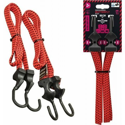 Quickloader Upínací plochá guma Bungee Butterfly Flat 100 cm - sada 2 ks – Hledejceny.cz