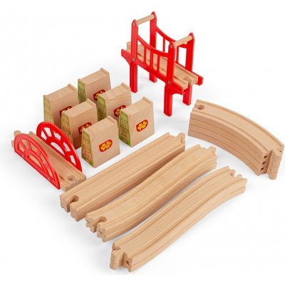 Bigjigs Rail Dřevěné koleje set most 18 dílů – Hledejceny.cz