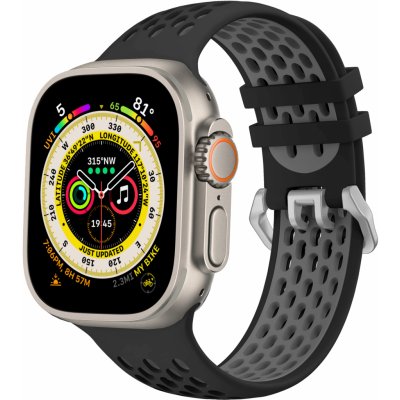 Cubenest Silicone Sport Band BLACK with Grey (42-49mm) 6974699970859 – Zboží Živě