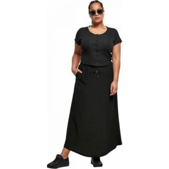 Lehounká letní midi sukně Urban Classics z viskózy černá