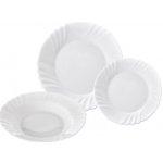 Orion Sada jídelní opál. sklo LUNA vlnky kulatá 18 ks – Zboží Dáma