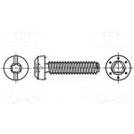 BOSSARD 3646073 Vrut; do kovu; 3x12; Hlava: válcová; plochá,Torx®; TX10,0,6mm – Hledejceny.cz
